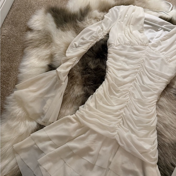 White Ruffle Dress - Picture 4 of 4